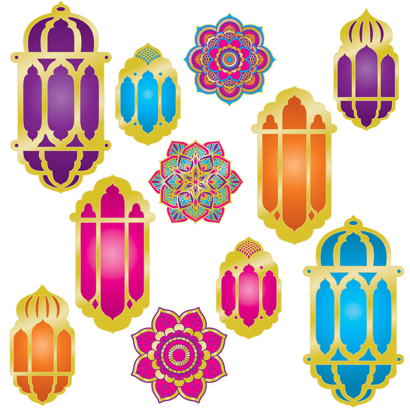 Lanterne en aluminium et découpes de mandala