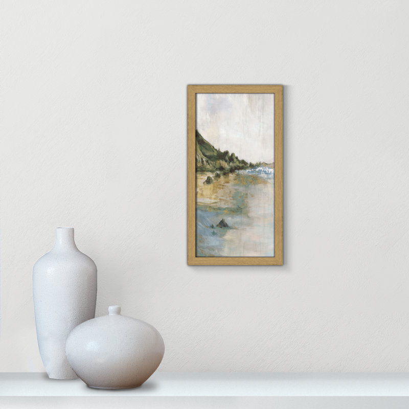 Impression «Tide’s Edge» par Casa Fine Arts, Reproduction encadrée sans passe-partout, H 17 po x l 9 po x P 0,75 po, Naturel