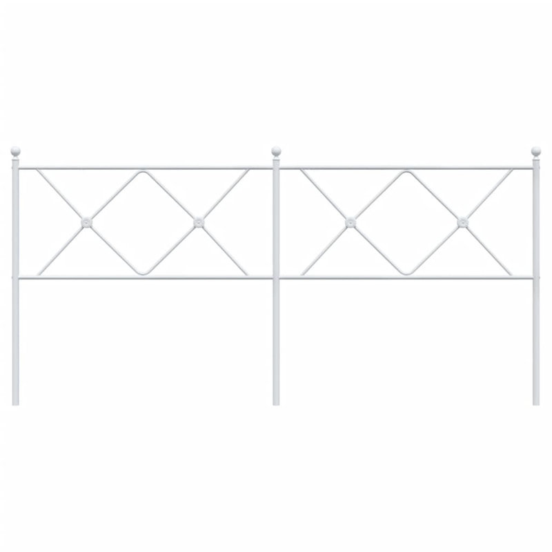 Anzor Metal Headboard, Super King - 180 x 200 cm, White
