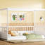 Lit de plancher simple - structure en bois blanc, stable et confortable, faite de contreplaqué de pin