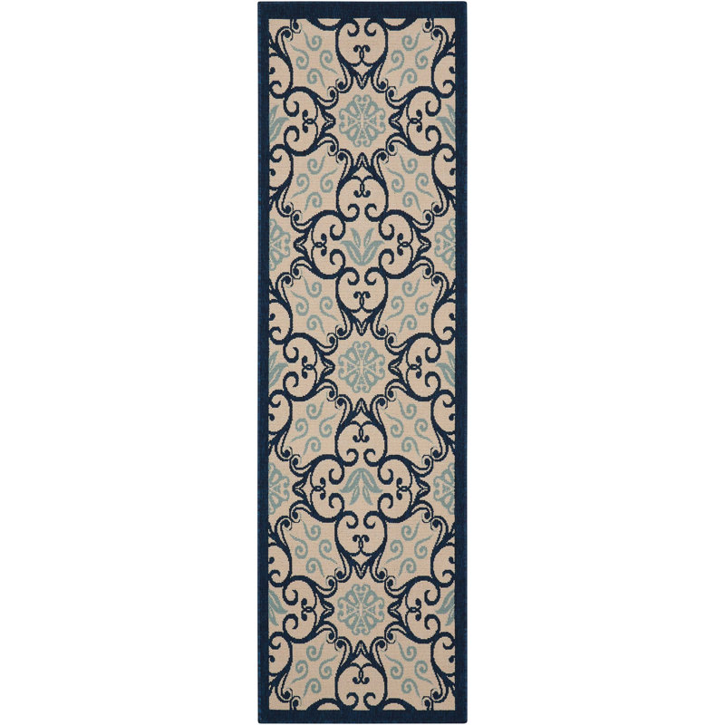 Gesa Geometric Indoor / Outdoor Rug, Runner 2'3" x 7'6"
