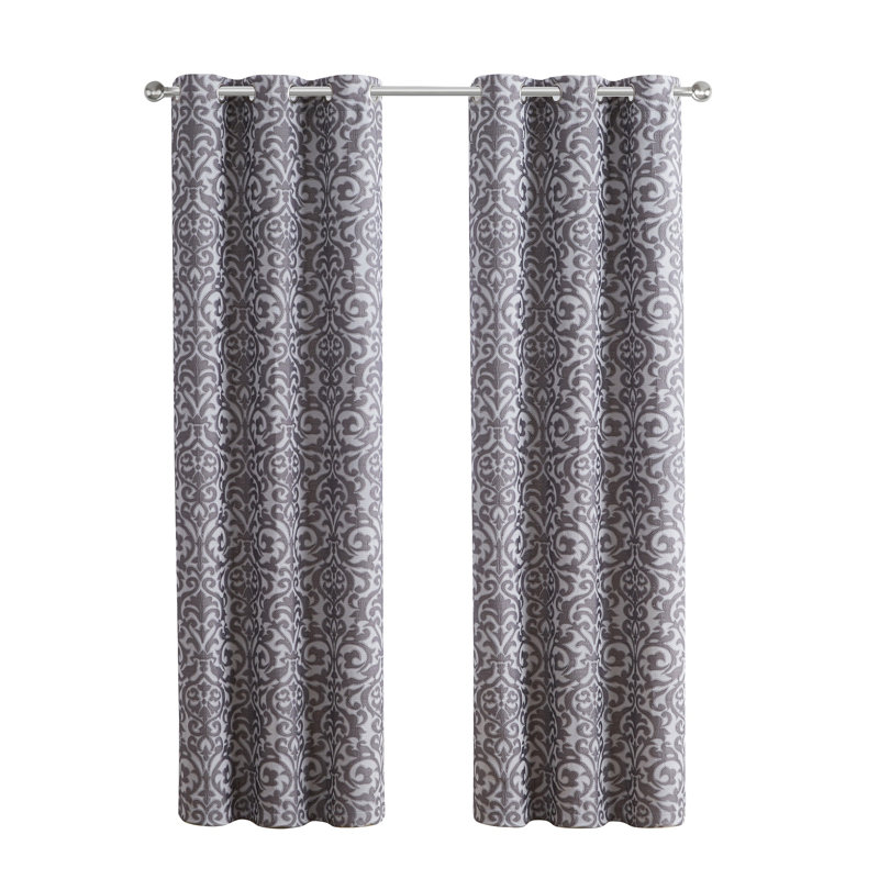 Ensemble de rideaux occultant 2 pièces Asteria, Gris anthracite, L 38 po x L 96 po