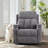 33.07" W Upholstered Manual Recliner with Massage and Heating-693330127