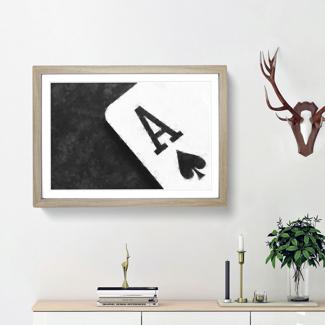 The Ace of Spades - Picture Frame Painting Print