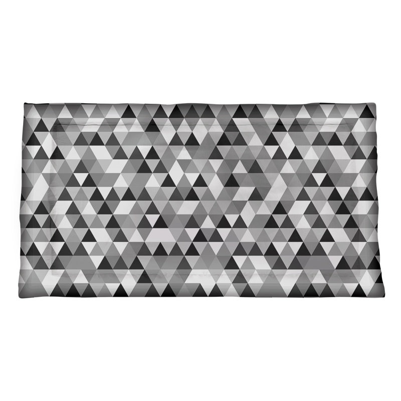 Taie décorative Katelyn Elizabeth, Simple standard, Microfibre, Noir / blanc