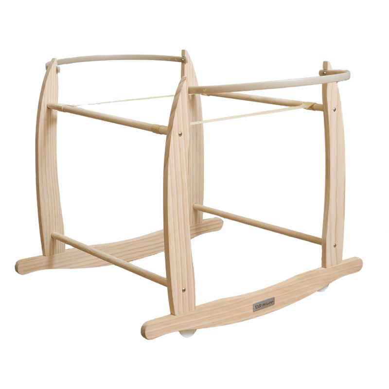 Deluxe Rocking Moses Basket Stand, Natural