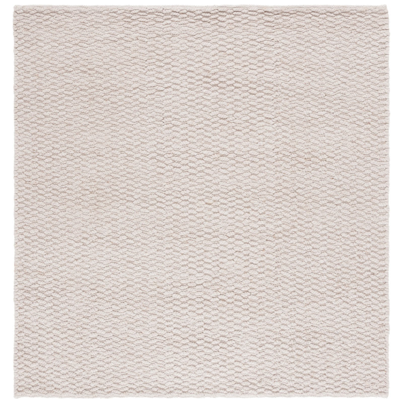 Tissé à la main Edens recyclé à la main P.E.T. Tapis beige, Carré 6 pi