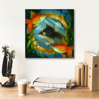 Ebern Designs 'Mouse Explorer Extraordinaire' by Gina Matarazzo Canvas Wall Art