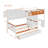Twin Over Full Wooden Bunk Bed With Desk, Drawers, Shelves, And Cabinet, LED Light(White+Orange)