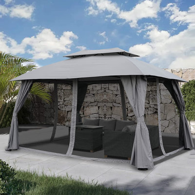 3.9m x 3m Metal Gazebo