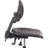 Backed Adjustable Height Ergonomic Industrial Stool with Footring Pedestal Base