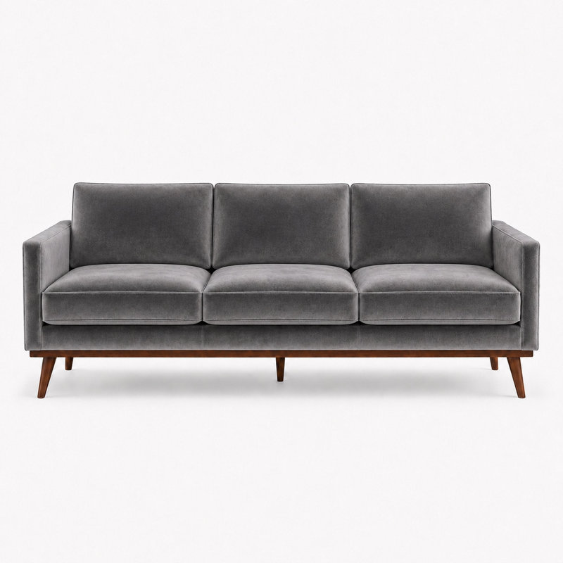 Shiny Solid Velvet | Gian Fabric, Gray