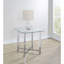 Table de bout en verre chromé