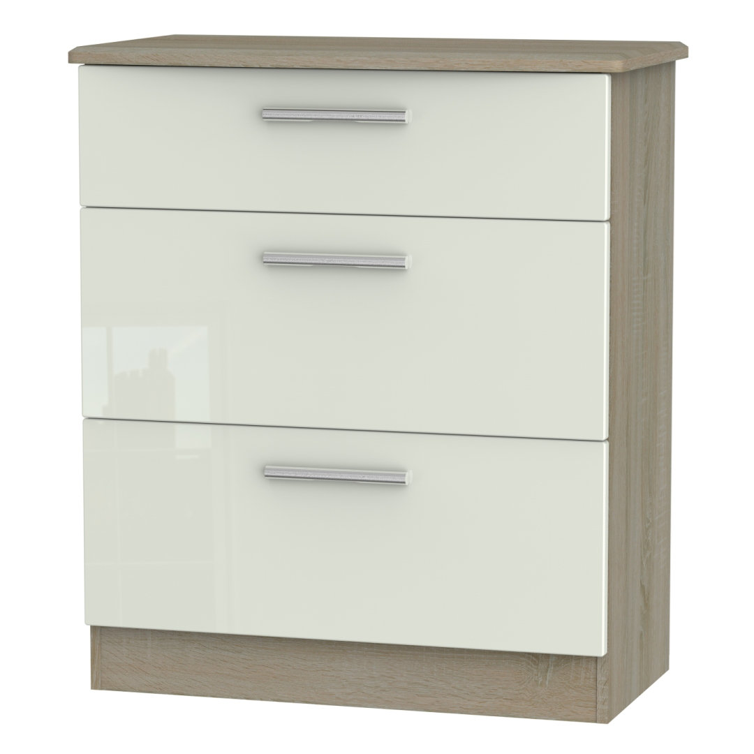 Fully Assembled Yantarni 3 Drawer 76.5Cm W Chest of Drawers