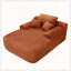 Chaise longue convertible sans assemblage avec accoudoirs larges, coussins et velours côtelé moelleux-1599139365
