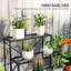 3-Tier Metal Plant Stand Ladder Shelf for Indoor Outdoor Black