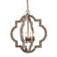 Lustre géométrique à 4 lumières de style bougie avec détails en bois Aziz-1064661662-1064661663