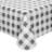 Waterproof Rectangle Checkered Vinyl Tablecloth with Flannel Backing,52" X 70" Grey White