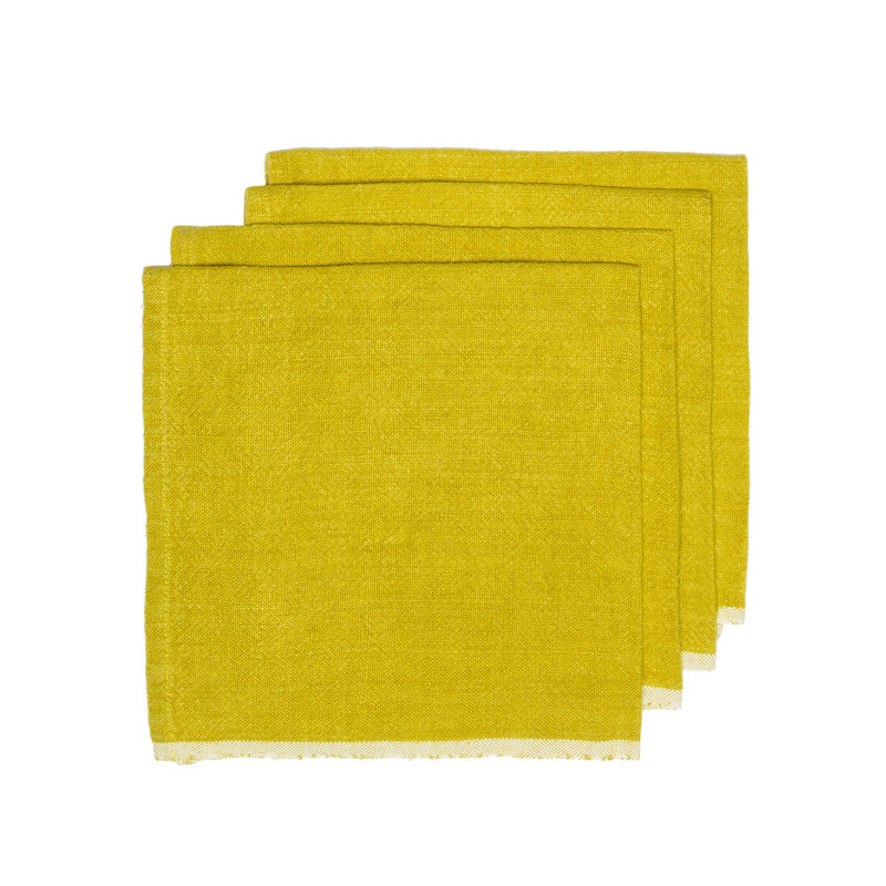 Soren Linen Square Napkin, Lime