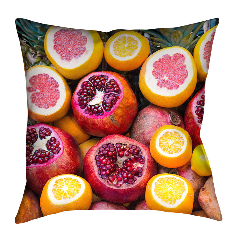 Luke Michael Leather/Suede Reversible Throw Pillow, 16" x 16"