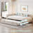 Full-size Upholstered Daybed With Shelves And Slats-96822827