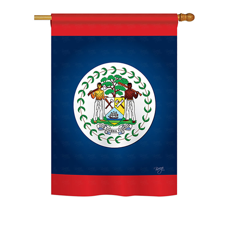Belize Patriotic Double-Sided Polyester Garden Flag