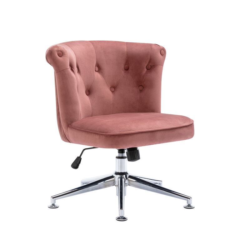 Velvet Office Chair, Pink