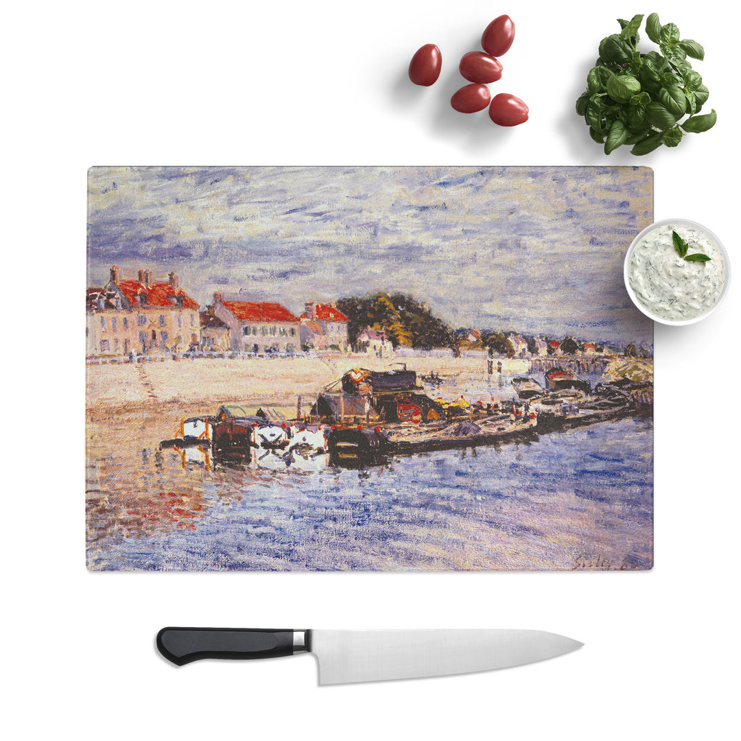 Barges by Alfred Sisley Chopping Board