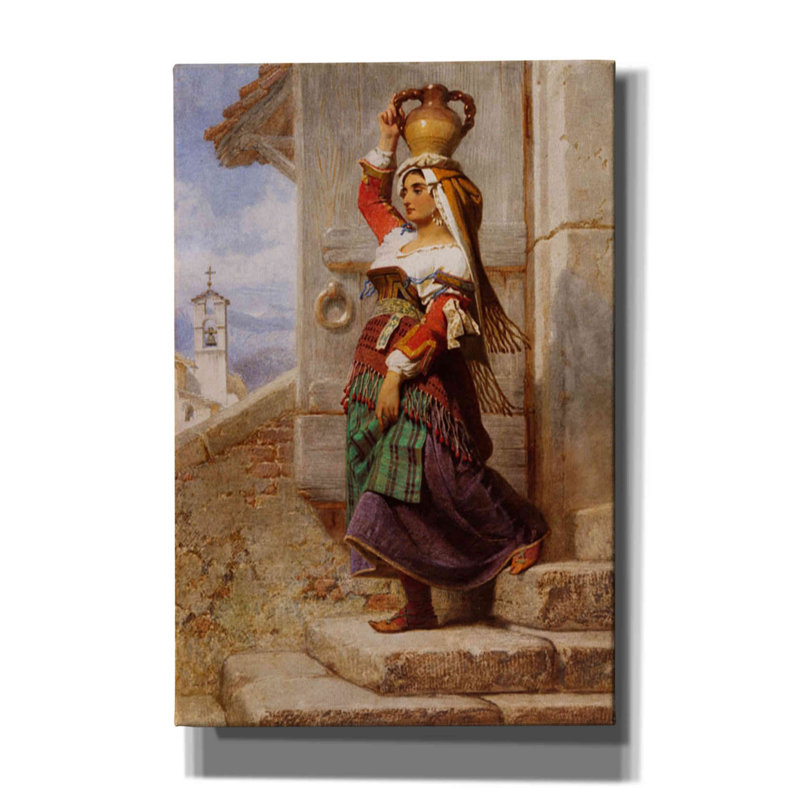 «A Roman Water Carrier» par Carl Haag, art mural sur toile, H 60 po x l 40 po x P 1,5 po