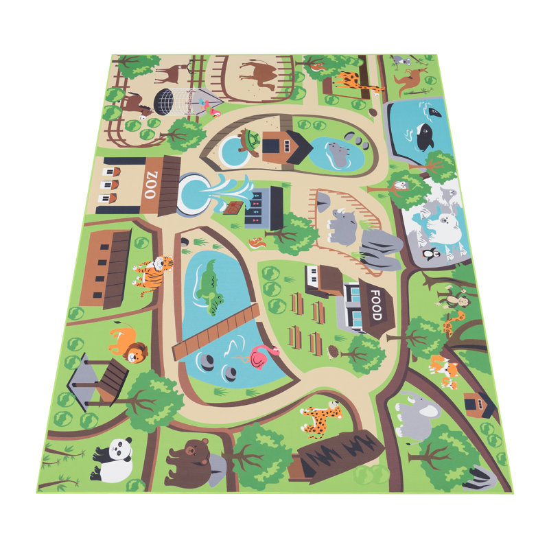 Hopkinton Flatweave Green Rug, Rectangle 240 x 340cm