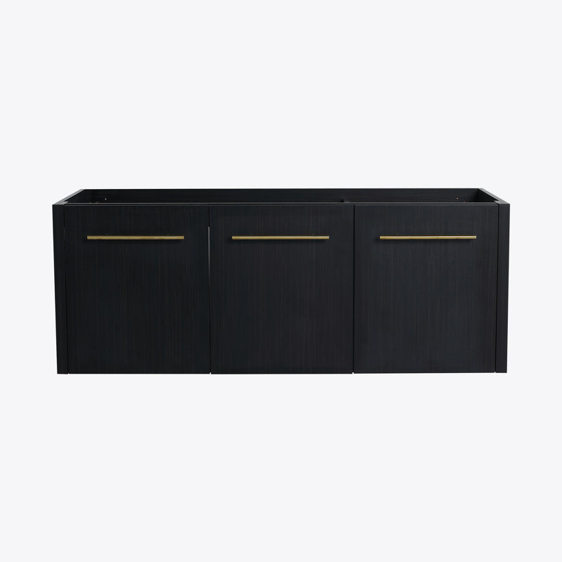 Black Chestnut 48" Wall-Mounted Bathroom Vanity Cabinet