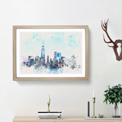Freedom Tower And New York City - Single Picture Frame Painting on MDF