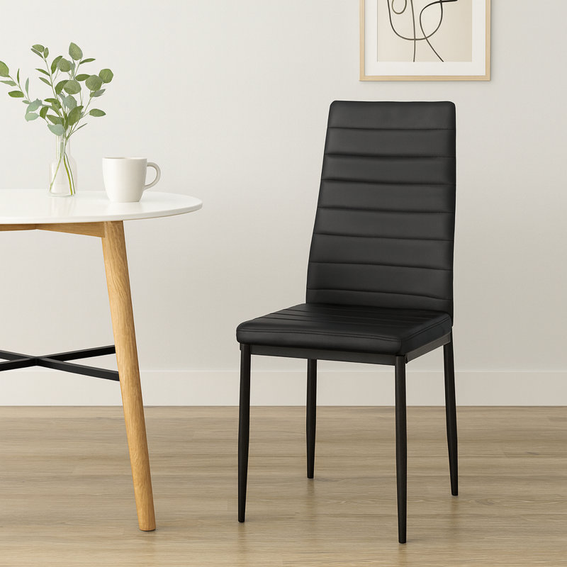 Chaise d'appoint Ailigael, 4, Noir, Noir