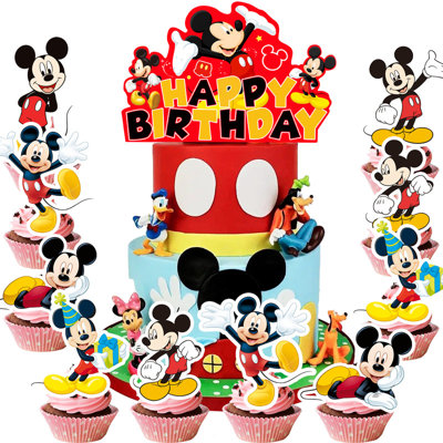 Ensemble de 13 décorations de gâteaux Mickey Mouse, Mickey Mouse Cake Toppers
