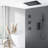 Bojet Thermostatic LED Shower Faucet Set Square Rain Shower Head Combo with 3 Handles & 4 Functions Recessed Wall Mounted Bathroom Shower System Kit-88856320
