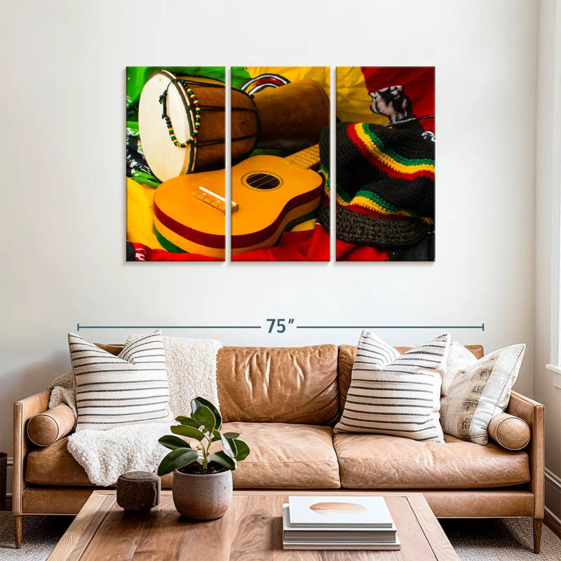 Abarca Reggae Instruments, 36" H x 57" W
