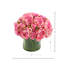 Peony Arrangement in Glass Vase with Grass-1076545434