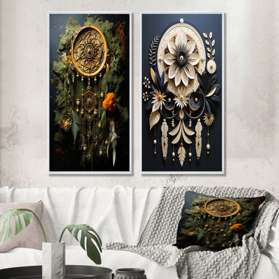 Native American Dream Catcher - Ensemble de 2 décorations murales Classics