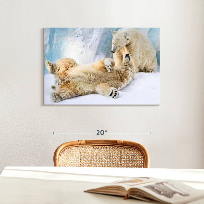 Brampt Polar Bears, 16" H x 24" W