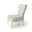 Chaise d'appoint moderne rembourrée beige crème Horizon-578159968