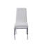 Ensemble de 2 chaises d'appoint en cuir synthétique blanc et chrome Pervis