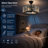 18-Inch Modern Glam Crystal Ceiling Fan with Light – 3-Speed Luxury Home Decor -749369196