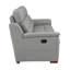 Fauteuil inclinable en cuir avec support lombaire, 52 po Hauteur du colis - Support moderne - gris