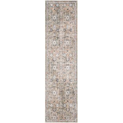 Nourison Astra Machine Washable Silver Taupe Vintage Indoor Rug