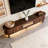 Modern Design TV Stand for 75 Inch TVs, Media Console with Rattan-Front Drawer and Smart Storage