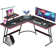 Sherri L Shaped Gaming Computer Desk with Large Monitor Stand