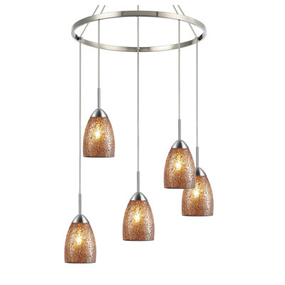 Murphy 5 - Light Wagon Wheel Chandelier