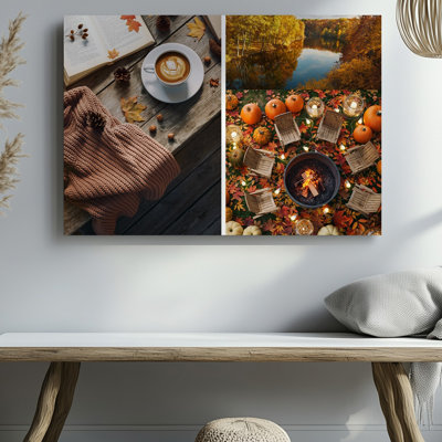 Toile dans un chaleureux collage automnal