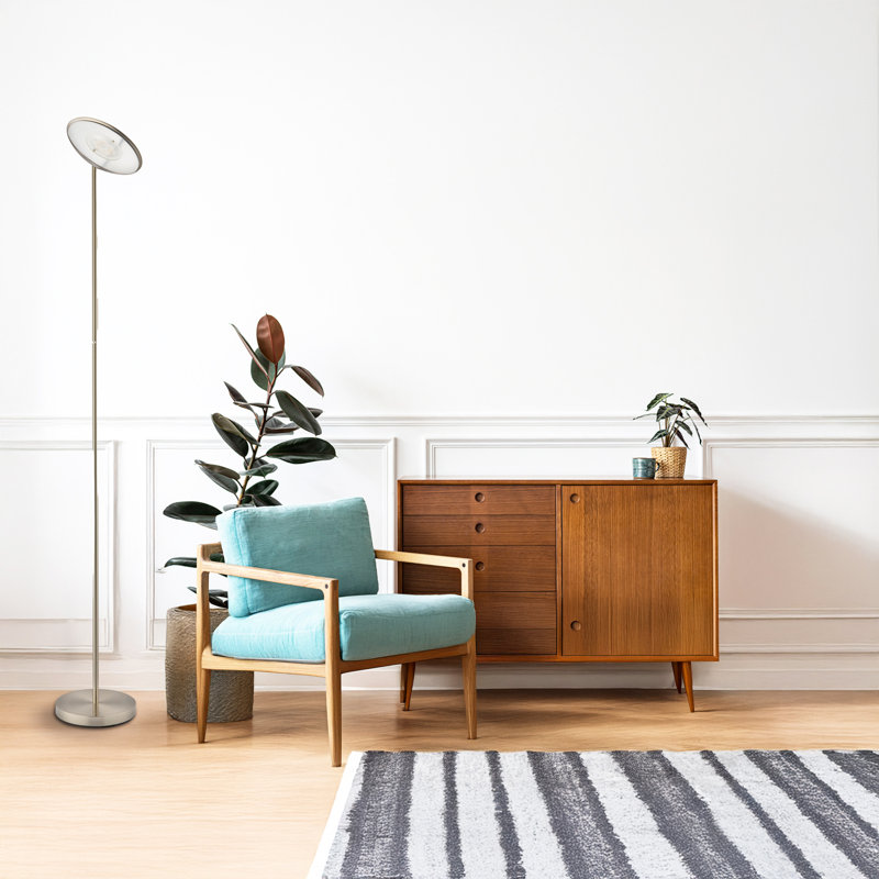180cm LED Task Floor Lamp, Brushed