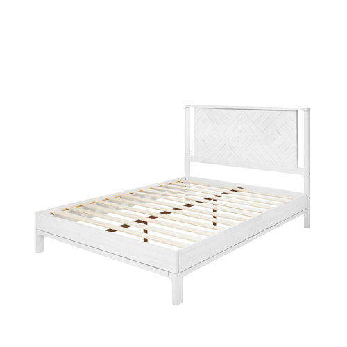 Foundry Select Ethan Solid Wood Platform Bed with Headboard, Rustic Bed ...